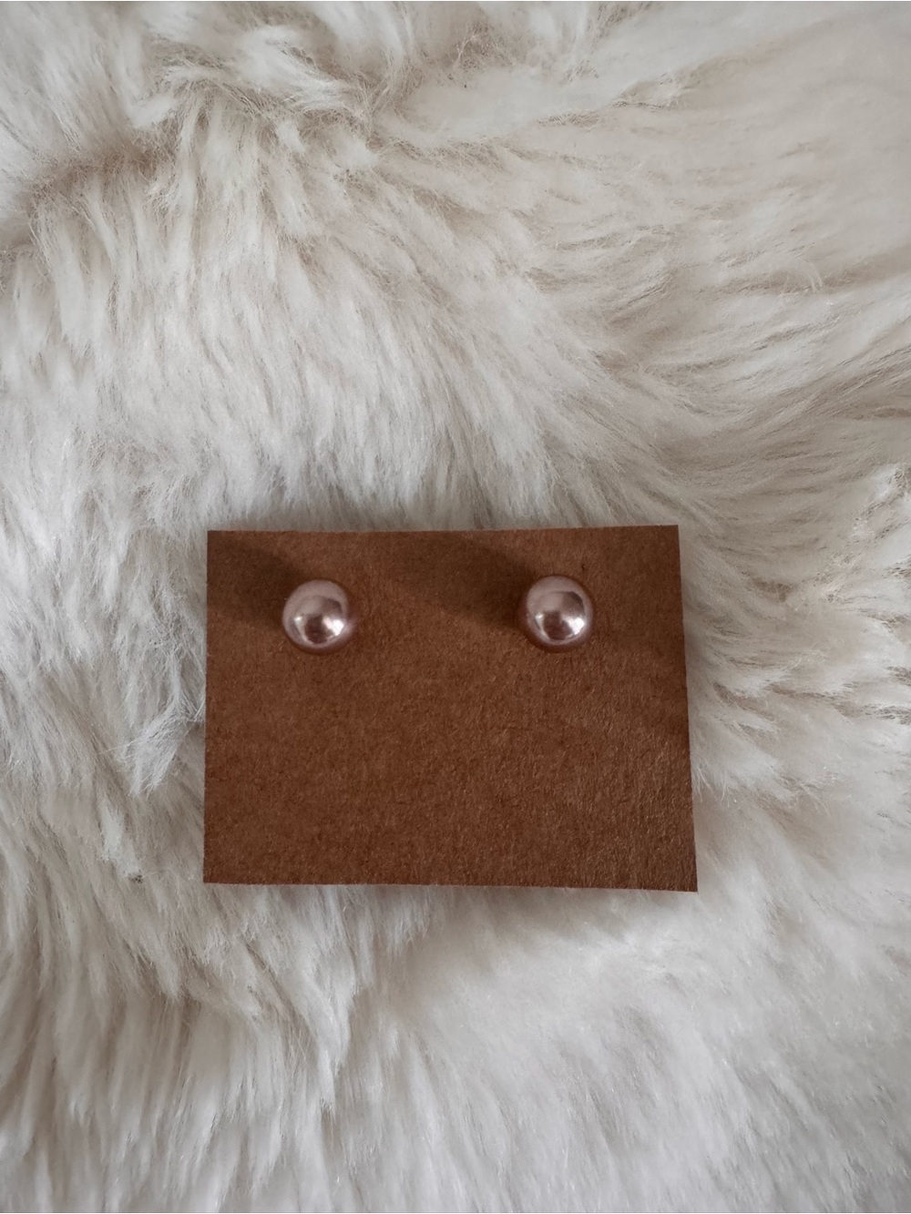 Pink Pearl Stud Earrings - Women Jewelry